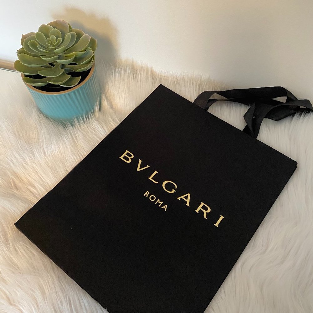 Bvlgari // black medium gift bag